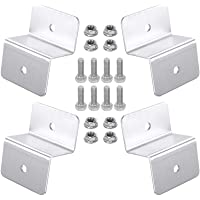 KAILEE 4pcs Soporte Panel Solar Aluminio Soporte Z con Tuercas y Pernos Kit de Montaje de Panel Solar para RV Caravan…
